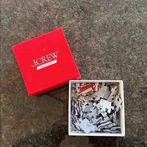 NWT J.Crew Factory Christmas Catalogue Puzzle with Bold Red Box